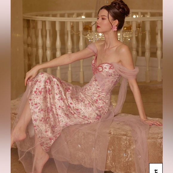 Lacemade Floral Disc Fairy Corset Dress Size Large - Picture 3 of 5